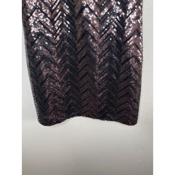 Trina Turk Glitterati Zigzag Holiday Sequin Dress Black Size 0 - Picture 4 of 8
